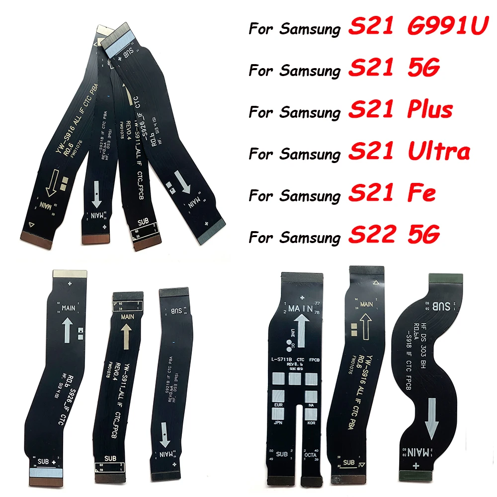 

Сменный разъем материнской платы FPC, гибкий кабель для Samsung S20 Fe S21 Plus S22 Ultra S23 Plus S24 Ultra S23 Fe
