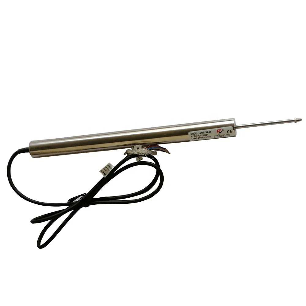 2.5MM - 100MM アナログ出力スプリング式 LVDT 変位トランスデューサー リニア位置センサー