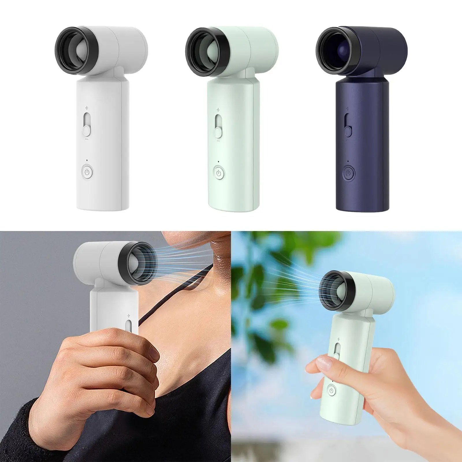 Ventilador de escritorio para el hogar, plumero de aire para viaje, senderismo, portátil, interior y exterior