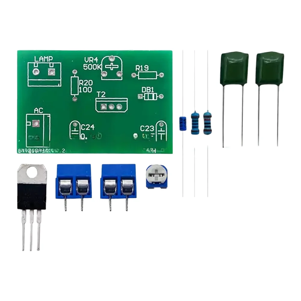 Education-Focused Dimming Circuit Kit with PCB Thyristor Components for Learning Lamp Brightness Control Theory