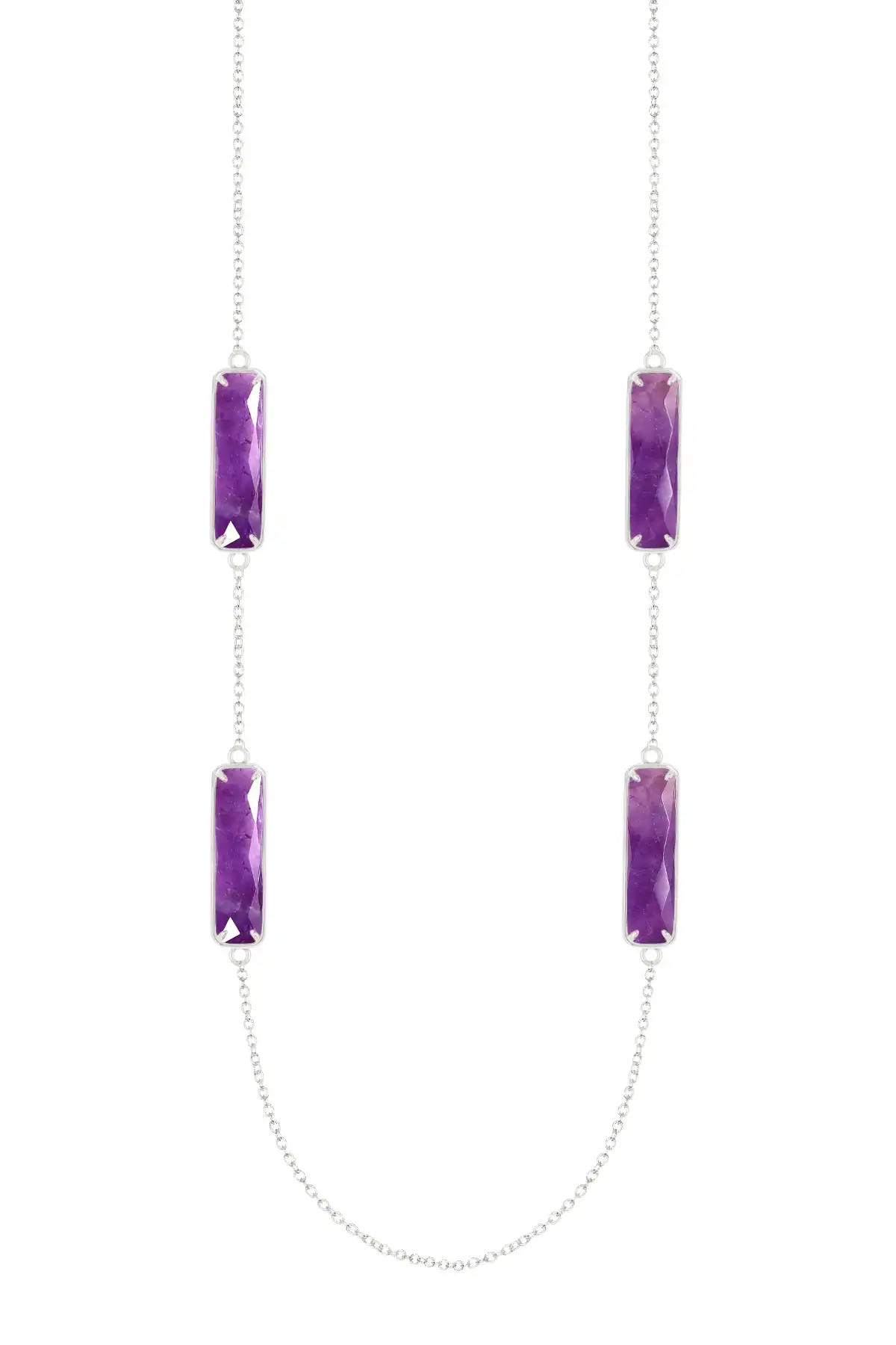Rectangle Amethyst Lapis Hematite Amazonite Semi-precious Stone 24