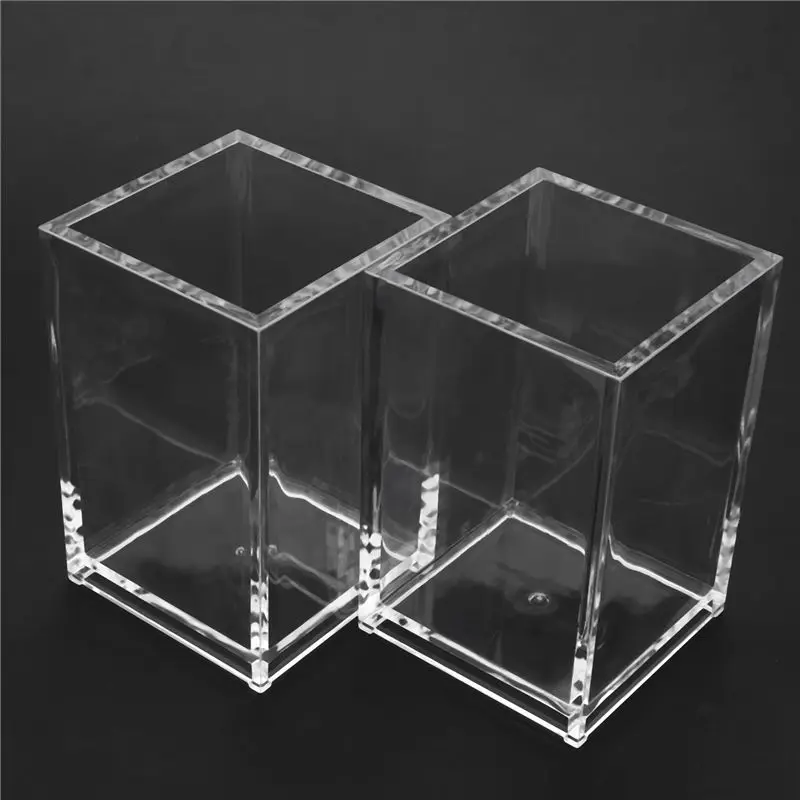 Superior-Acrylic Pen Holder 4 Pack,Clear Desktop Pencil Cup Stationery Organizer For Office Desk Accessory