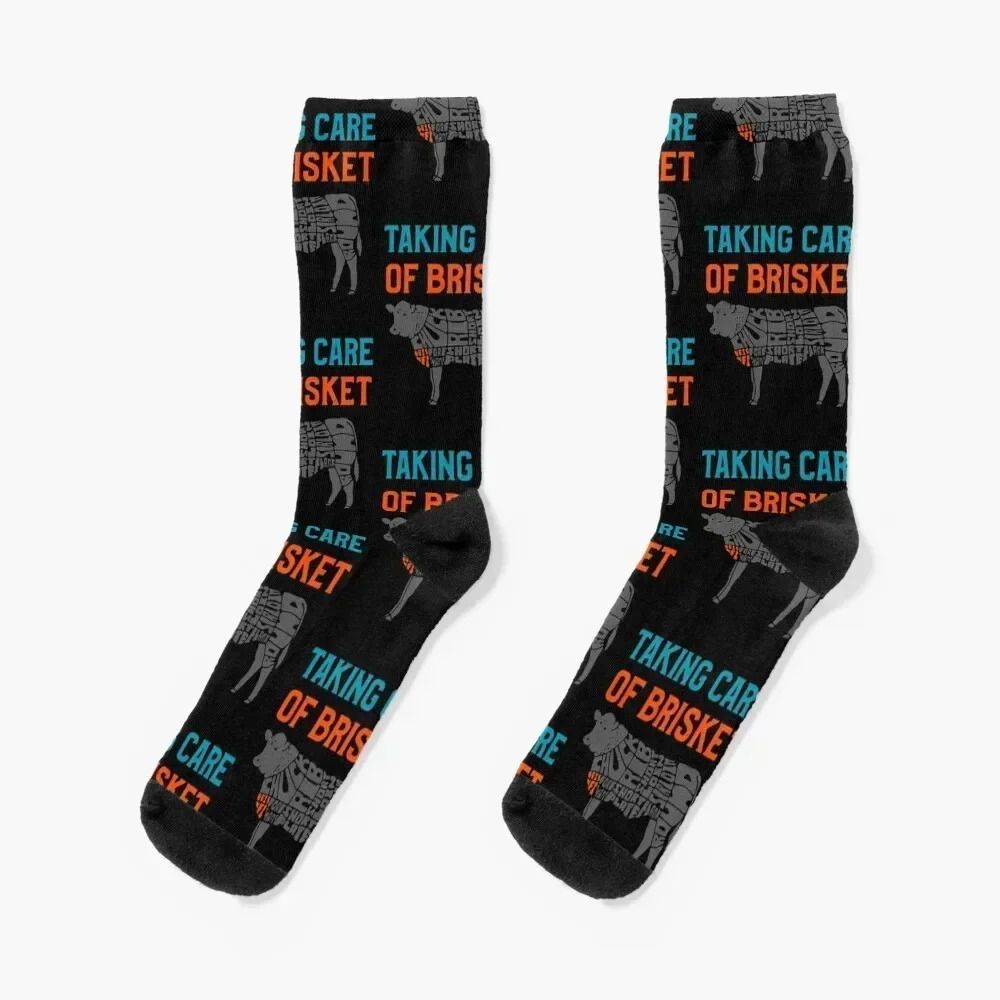 

Taking Care of Brisket BBQ Socks funny gift moving stockings hiking funny sock Socks Man Women's