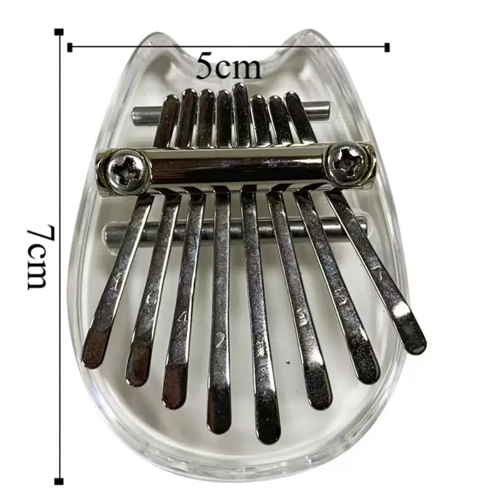 Harpa de dedo mini piano de dedo fácil de aprender requintado 8 teclas kalimba presente portátil piano de mão presente para crianças