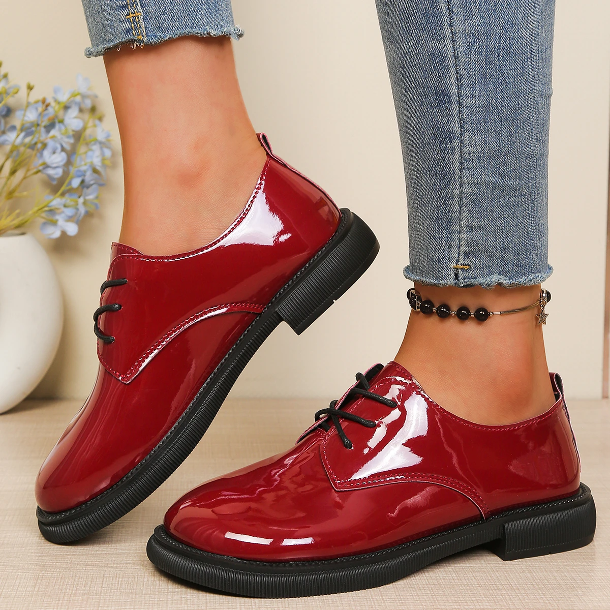 Elegant Women Round‑Toe Slip‑On Flats,Minimalist Solid Tone Design,Versatile Stylish Footwear for Daily Dating&Casual Occasions