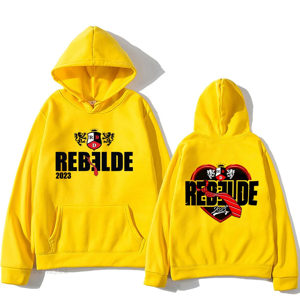 RebeldeRBD Hip Hop Streetwear Hoodies Winter Fleece Casual Langarm Sweatshirts Cool Boy Cartoon Druck Pullover Männer Hoody