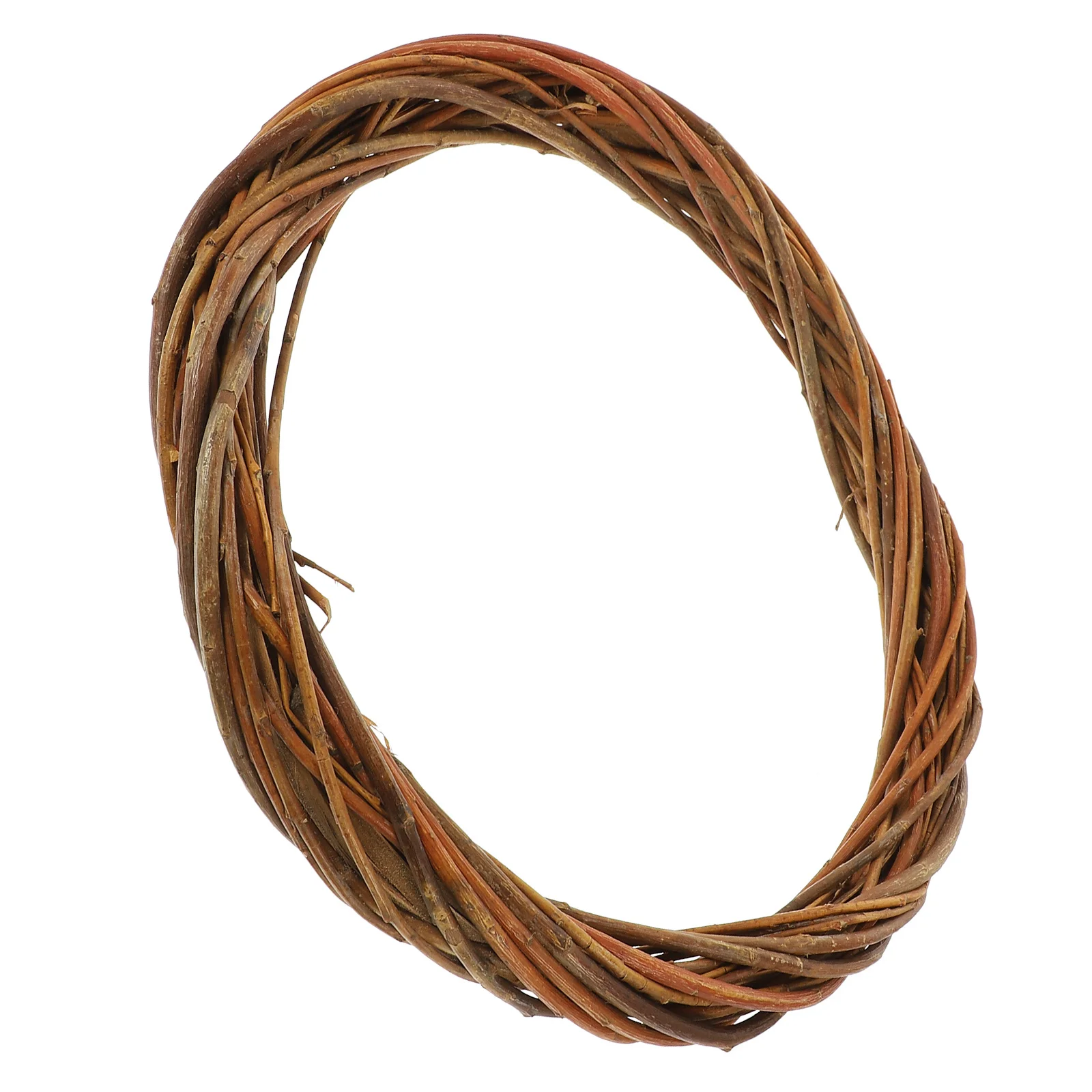 إطار إكليل منسوج من الخوص مصنوع يدويًا من مادة طبيعية على شكل دائري لصنع الحرف اليدوية لتزيين عيد الميلاد وحلقة إكليل المهرجانات #5