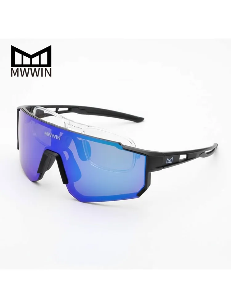 AliExpress NONE MWWINCycling glasses, outdoor sports, mountaineering, hiking goggles, windproof and UV-protective, includes prescription frames.
