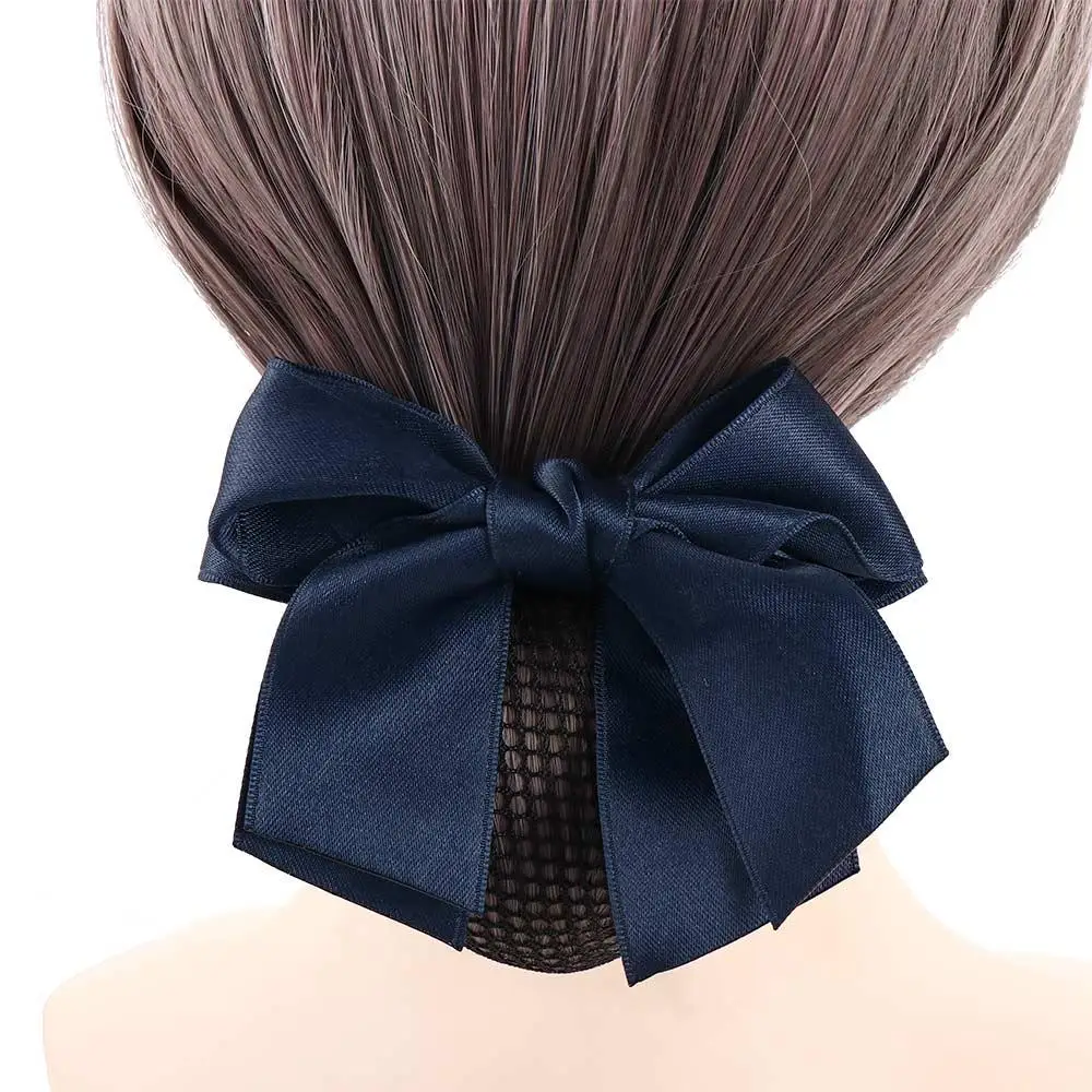 أغطية الرأس الحلو Bowknot فندق ممرضة للفتيات الكورية كعكة سنود Hairgrip غطاء صافي المرأة الربيع كليب ذيل حصان كليب