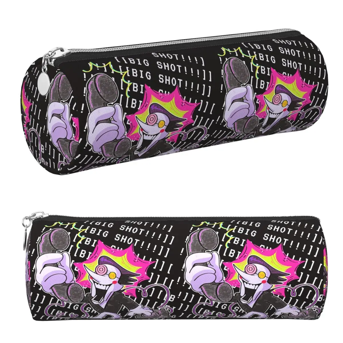 Spamton Deltarune Big Shot Federmäppchen, Stiftetasche, zylindrische Stiftbox, Bleistifttasche für Schüler, Schule