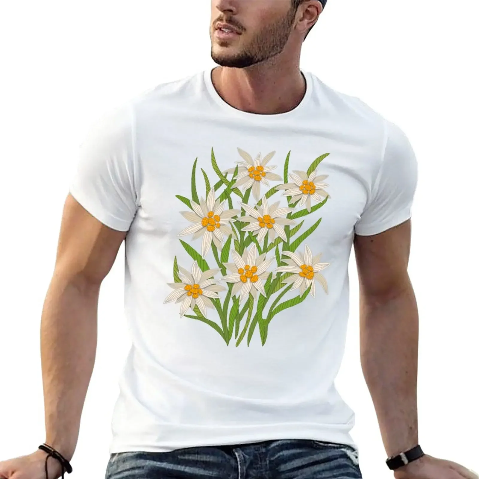 

Edelweiss T-Shirt graphics Blouse t shirts for men pack