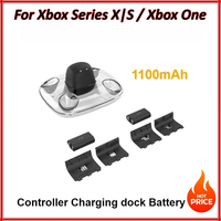 2PCS 1100mAh for 8bitdo Xbox Dual handle charging for Xbox Series X|S / Xbox One Wireless Controller Charging dock Battery Cover