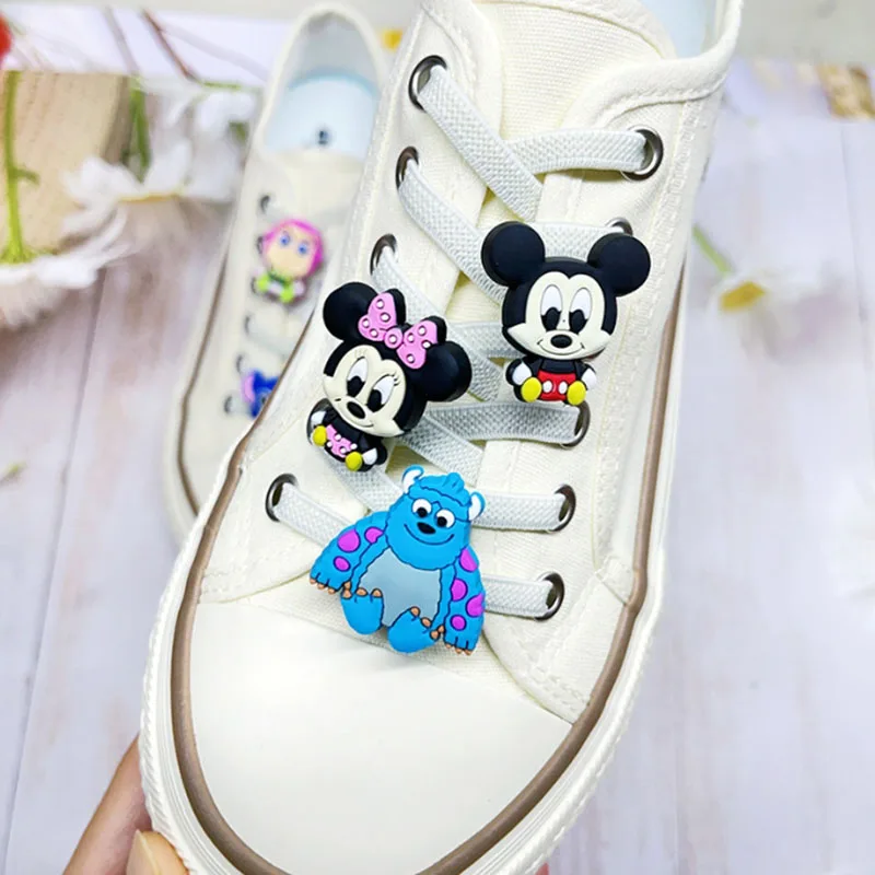 Funny Cartoon Woody Stitch Shoe Charms Donald Characters PVC 1PCS Fashion Sandals Pin DIY Accessories Decorate Boys Gifts