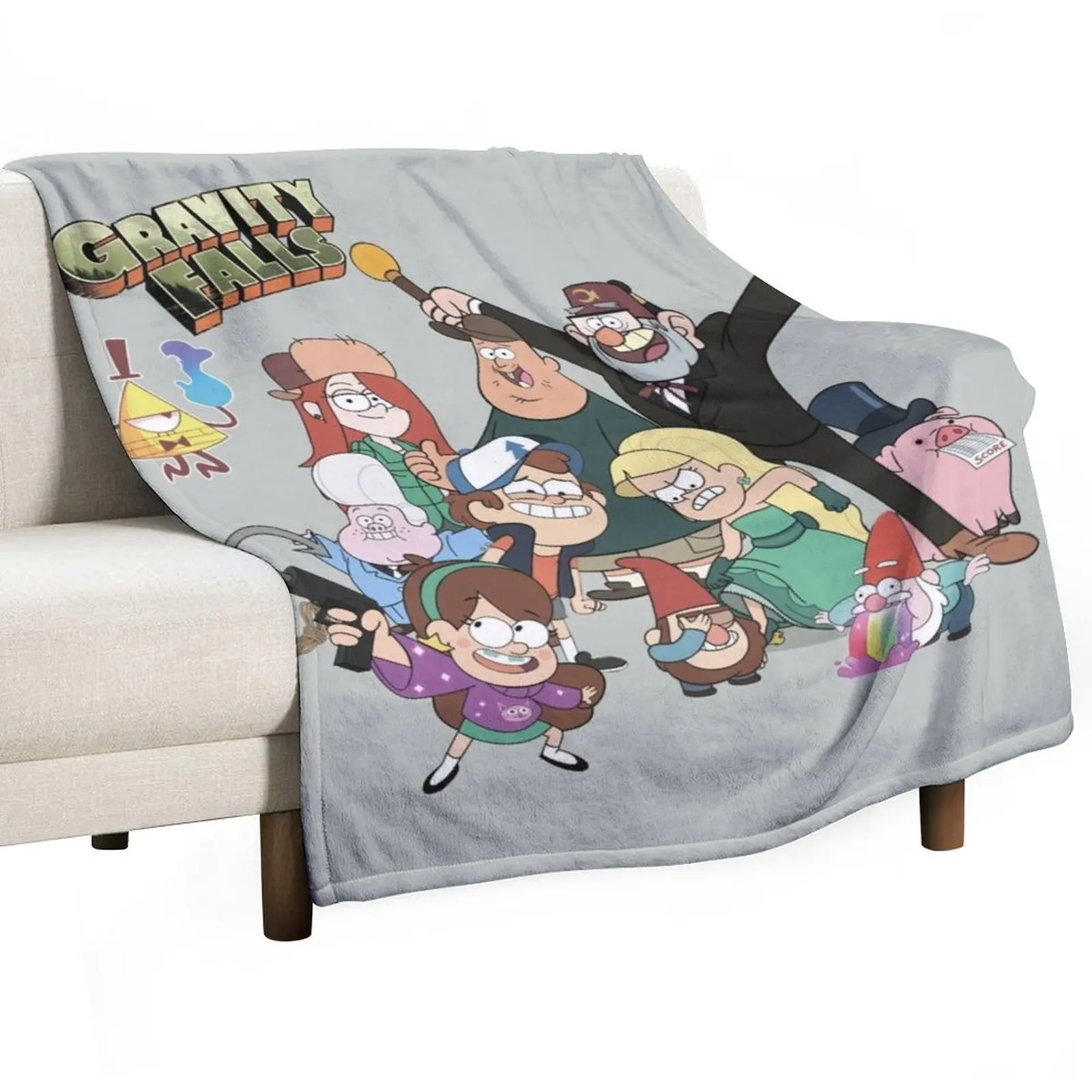 Gravity falls, characters from gravity falls Throw Blanket Beautifuls for winter Flannel Fabric Soft Big Blankets