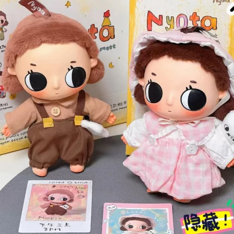 

New POPMART Nyota Where Moments Meet Series Plush Dolls Blind Box Cute Cartoon Decor Ornaments Collectible Toys Surprise Gift