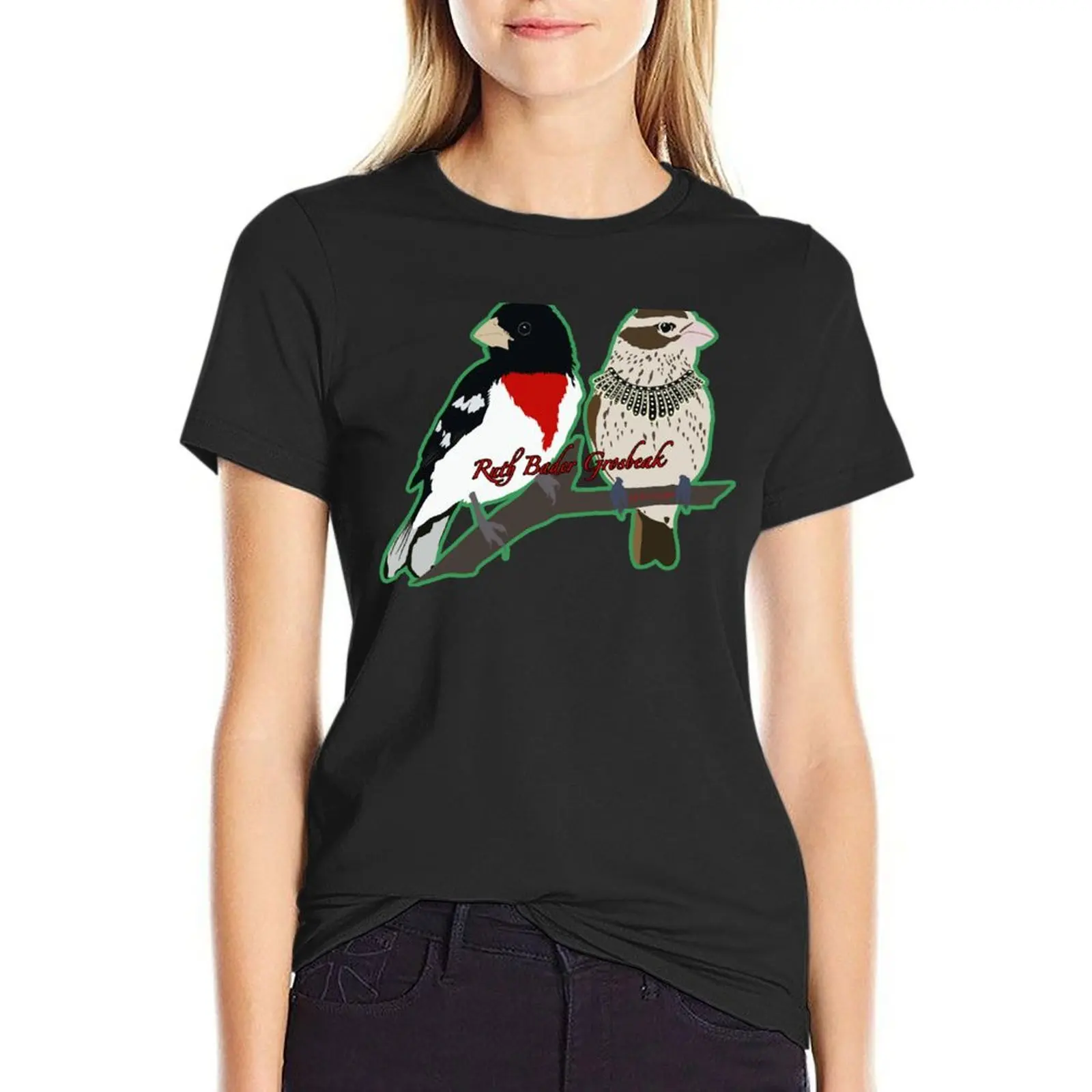 

Футболка Ruth Bader Grosbeak с короткими рукавами, эстетичная одежда, винтажная одежда, белые футболки для женщин