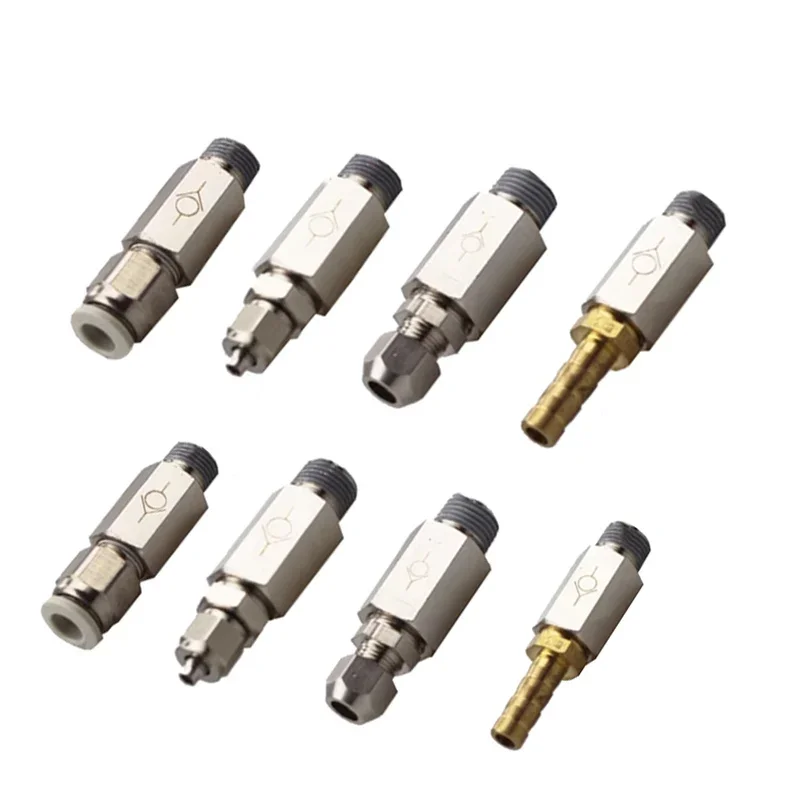 

4mm 6mm 8mm 10mm 12mm 14mm 1/8" 1/4" 3/8" 1/2" BSP Male Thread Brass Pneumatic Check Valve One Way Non-return Valve Pipe Fitting