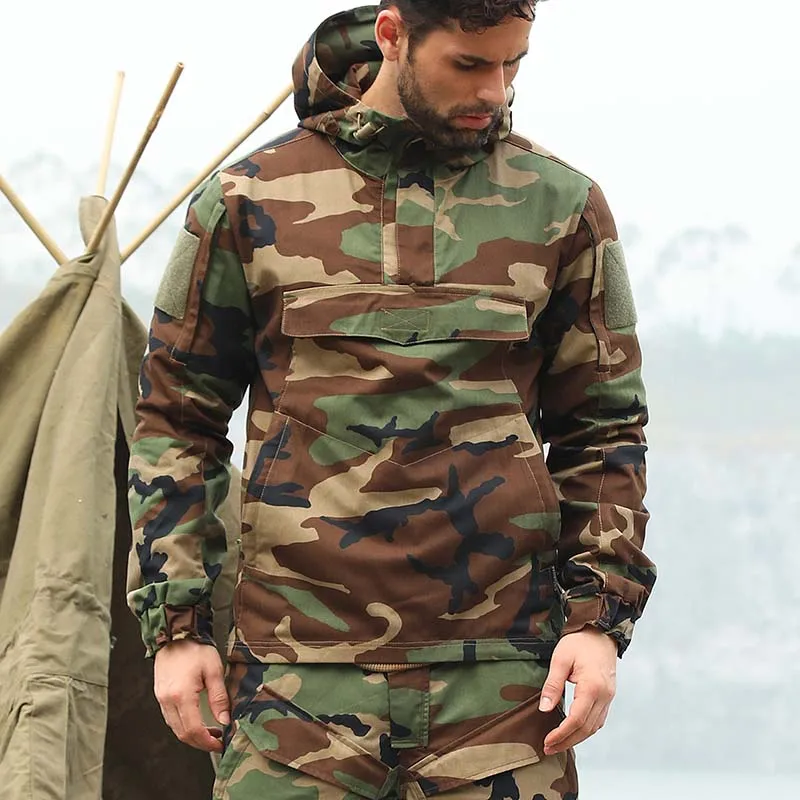 Sudadera con capucha, traje deportivo de montañismo, top transpirable estilo militar para entusiastas del combate