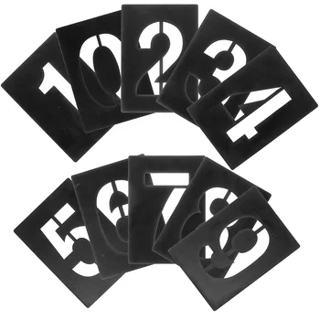 Tahta büyük sayı şablonlar kumaş boyama ahşap açık sprey plastik 10cm 0-9 alfabe Pvc mektup