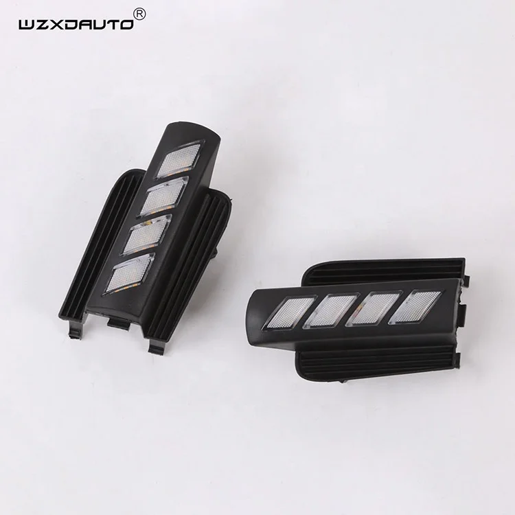 WZXD New Arrival Auto Part Car Daytime Running Lights 2-Color Led Fog Lamp Drl Fit For Toyota Prado 120 Fj120 Lc120 2003-2009