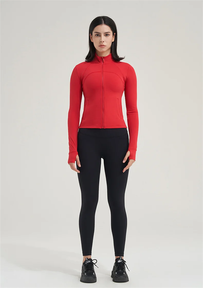 TRY TO BN Yoga Long Sleeve Coat Zipper Loose Sports Tops Breathable Sunscreen T Shirt Workout Women Running Gym Clothing Fitness