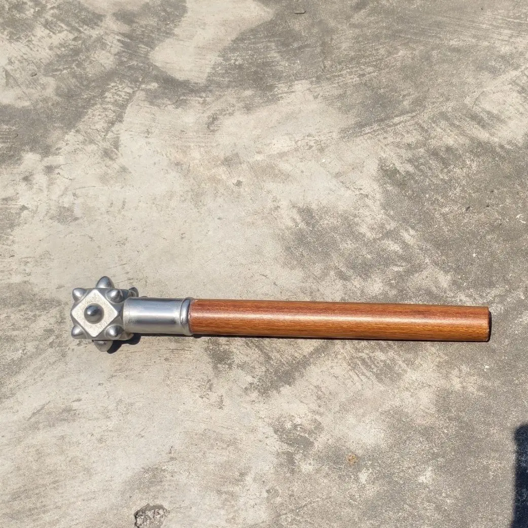 Outdoor Portable EDC Handmade Bone Hammer Desert Iron Wood Handle Car Emergency Window Breaking Short Stick Tool