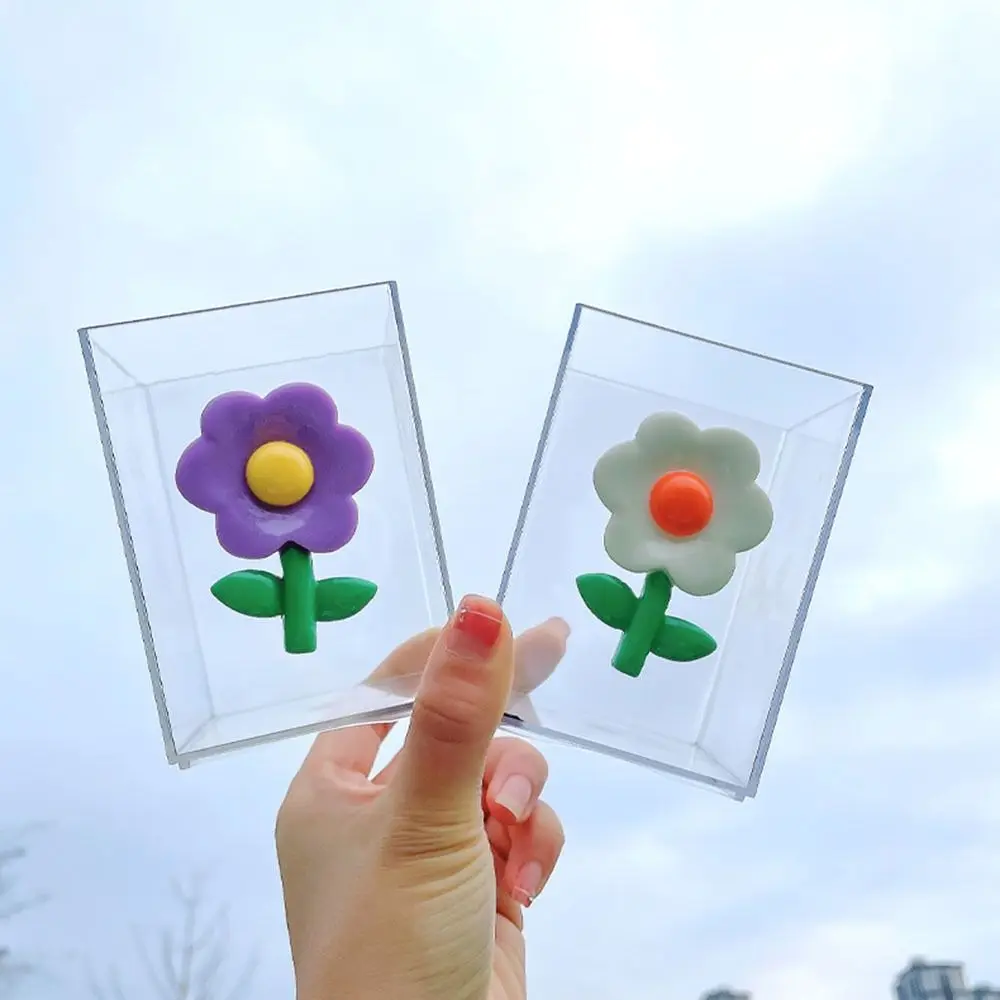 Hohe Aussehen Stift Container 3D Blume Transparent Desktop Schreibwaren Einfache Multifunktionale Schreibwaren Lagerung Box Büro