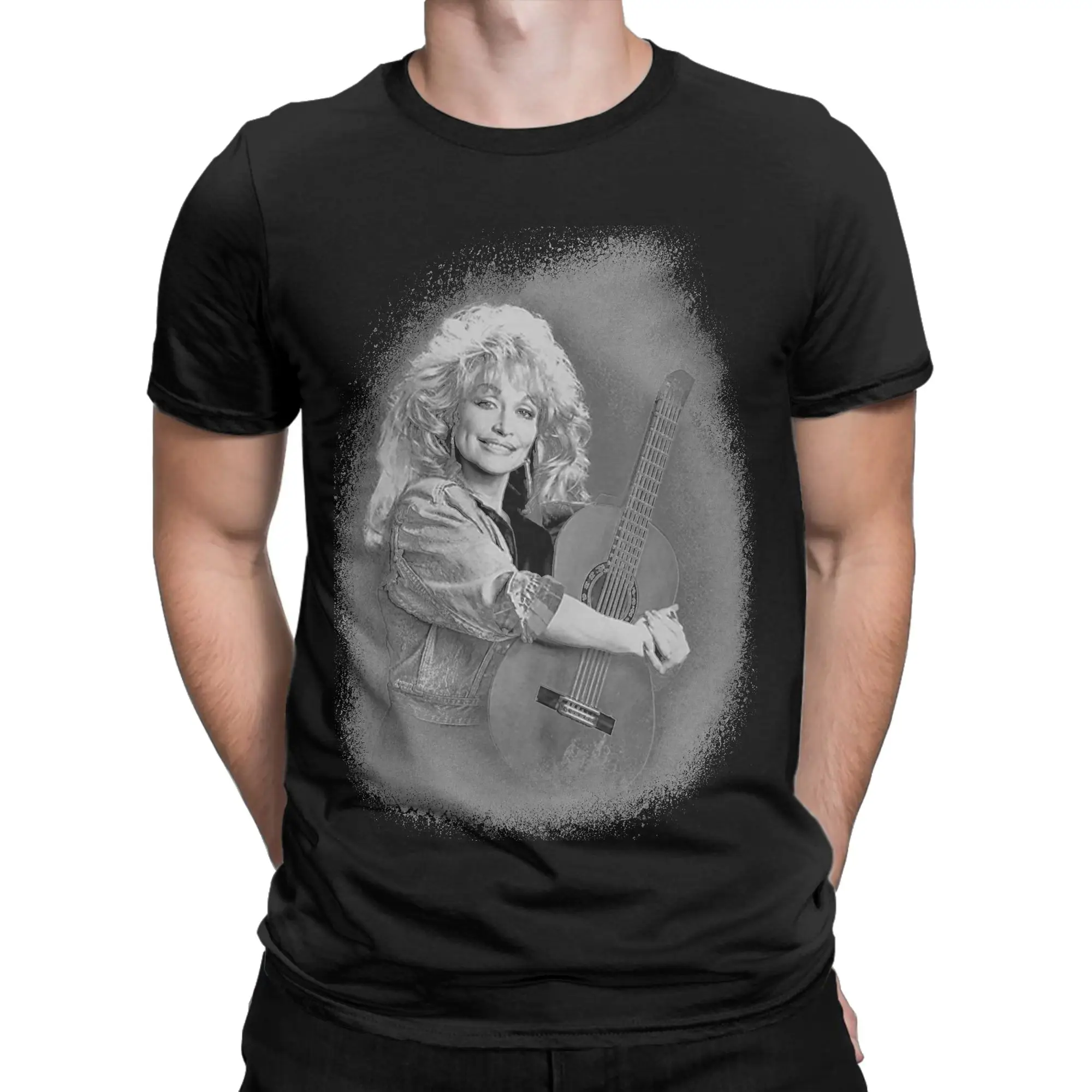 Vintage Dolly Parton American Singer T-Shirts for Men O Neck Pure Cotton T Shirts  Short Sleeve Tee Shirt Plus Size Clothes