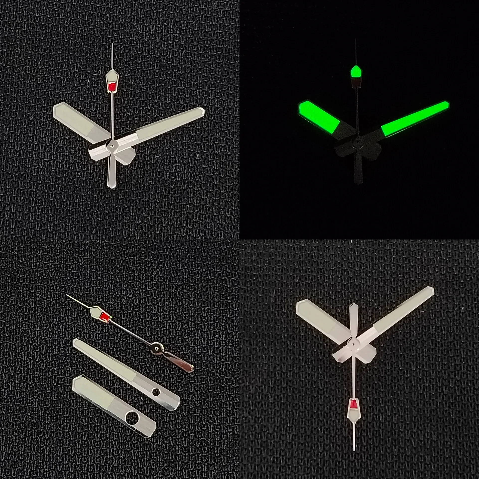 NH35 Watch Hands with Green C3 Luminous Pointer Men's Wristwatch Replacement Accessories for SKX/SBBN NH35A NH36A Movement