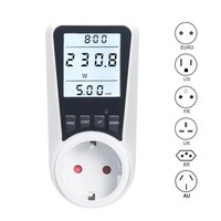 220V Digital Wattmeter AC EU Power Meter LCD Electricy Consumption Meter Socket Wattage Kwh Energy Test FR US BR Power Analyzer