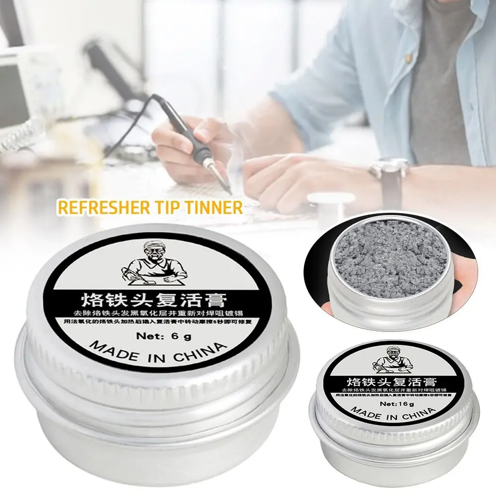 

Non-stick Tin Refresher Tip Tinner Lead Free 6/16/30g Resurrection Cleaning Paste Iron Tip Revival Cream Soldering Cleaning