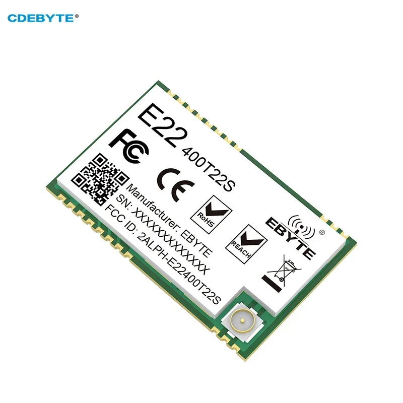 5Pcs LoRa Wireless Module 433MHz 22dBm 5Km Range Data Transmission Module E22-400T22S IPEX/Stamp Hole Antenna SMD Module