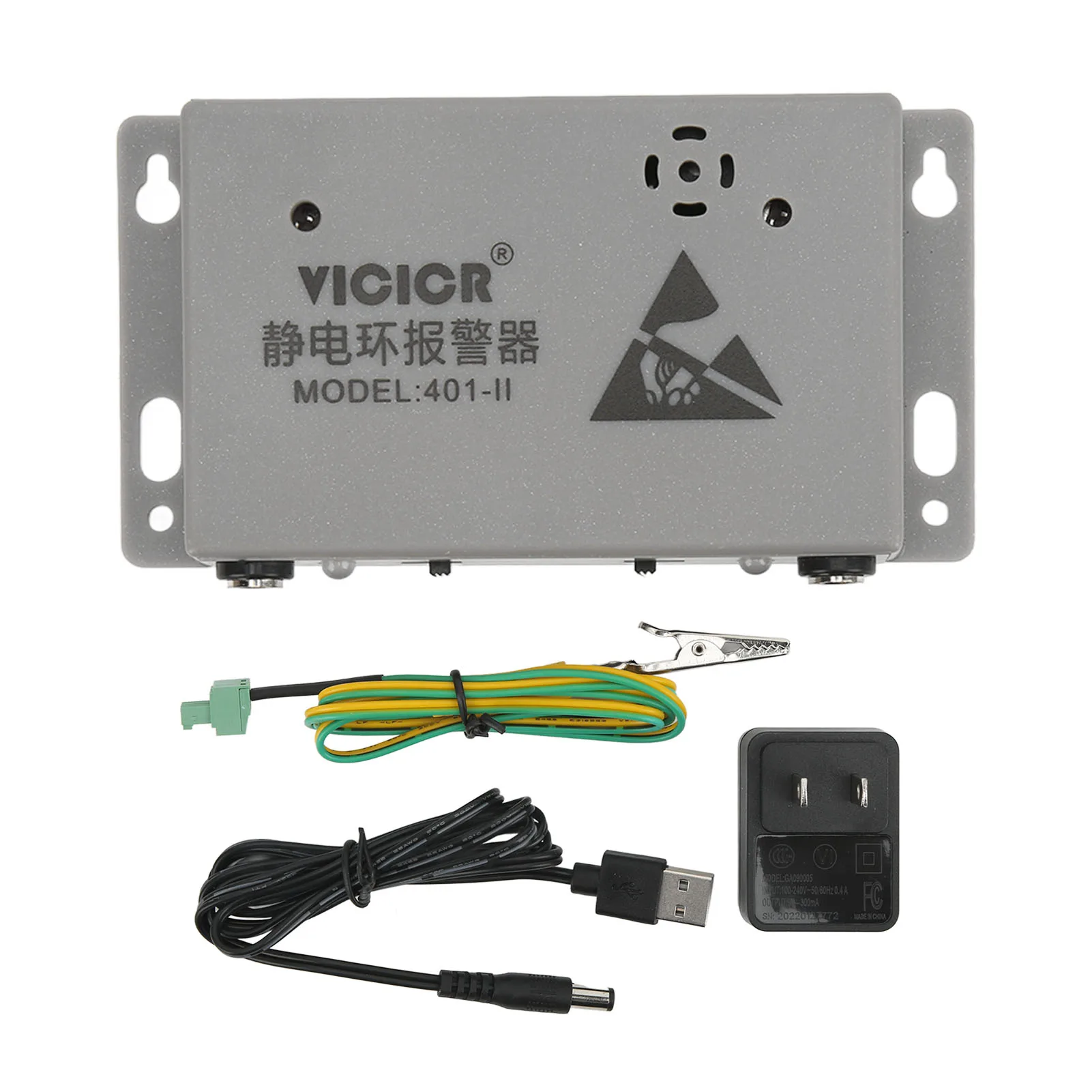 Probador de correa de muñeca ESD, alarma, alta sensibilidad, ligero, duradero, doble estación, pulsera antiestática, Monitor en línea