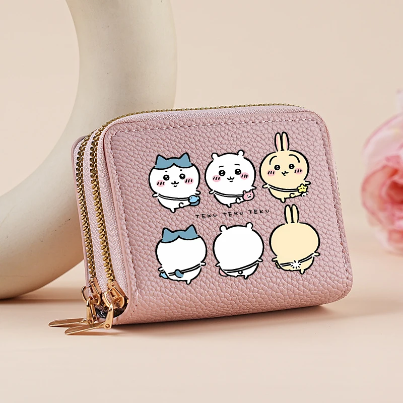 New Chiikawa Purses Kawaii Cartoon Character Printed Wallet Zipper Key Storage Bags Fashion Multi-purpose Wallets Birthday Gifts