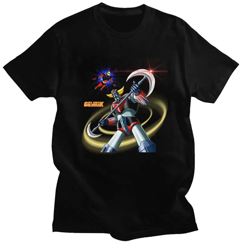 Custom Actarus Goldrake Tshirts for Men Short Sleeves Leisure T Shirt UFO Robot Goldorak T-shirt 100% Cotton Tees Gift Idea