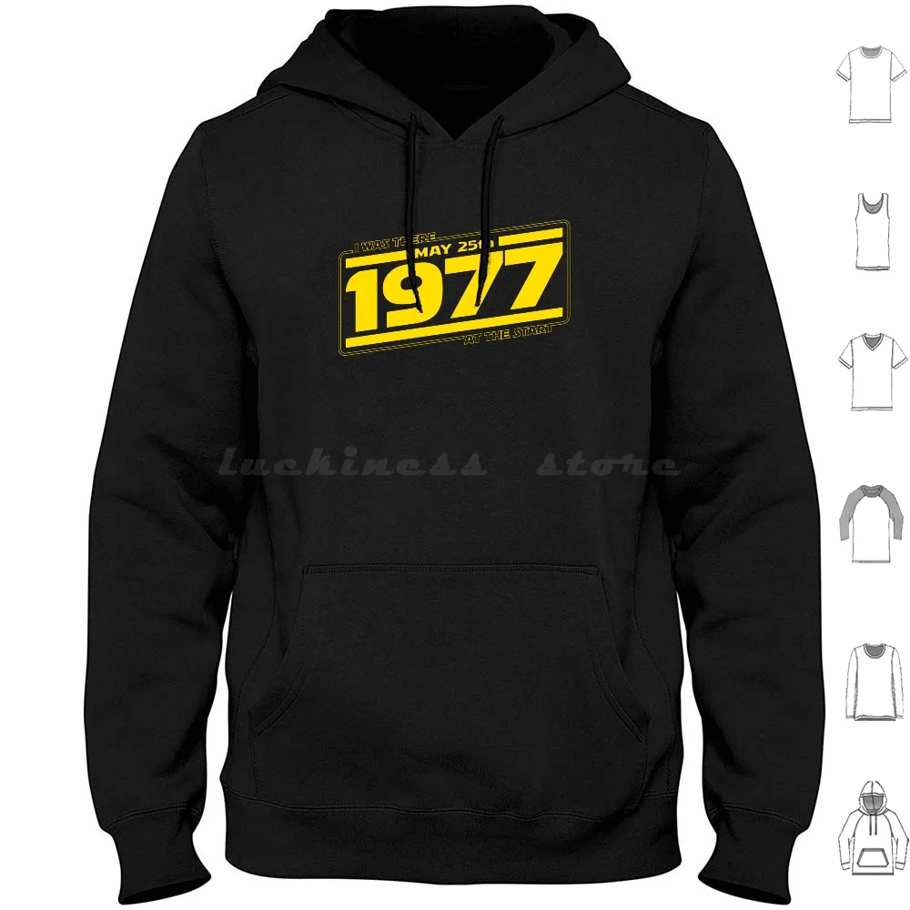 Sudaderas con capucha de manga larga con Logo de estrella de ciencia ficción 1977 Día de apertura The Start Wars ciencia ficción película de culto Geek