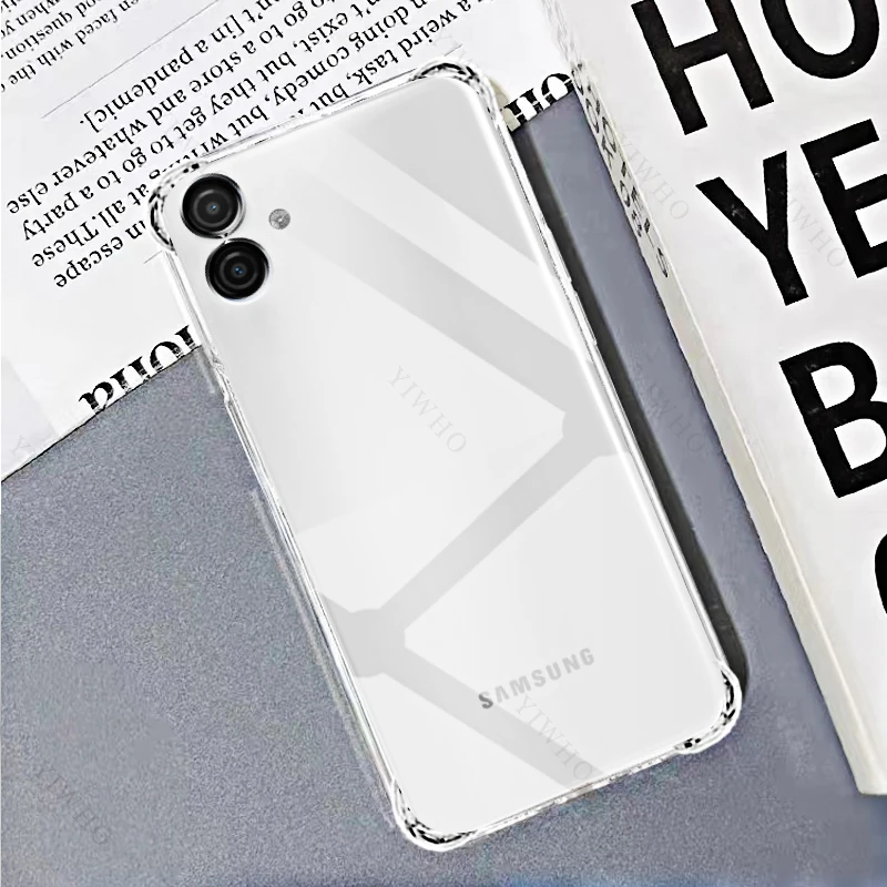 Clear Phone Case for Samsung Galaxy A04 SM-A045F TPU Thickened Transparent Case for Sansung A 04 Shockproof Anti-scratch Covers