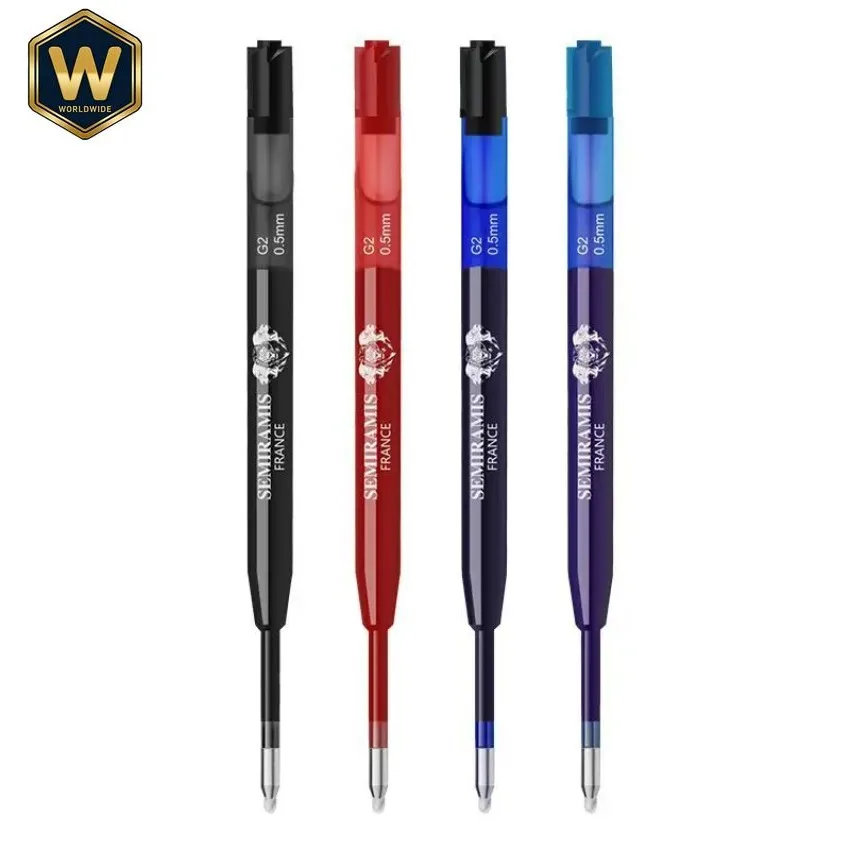 For Gen Pen Refills 2pcs/5pcs/10pcs Semiramis G2 Ballpoint Pen 0.5 Blue/Black/Red Core Rotary Replacement Rollerball Pen Core