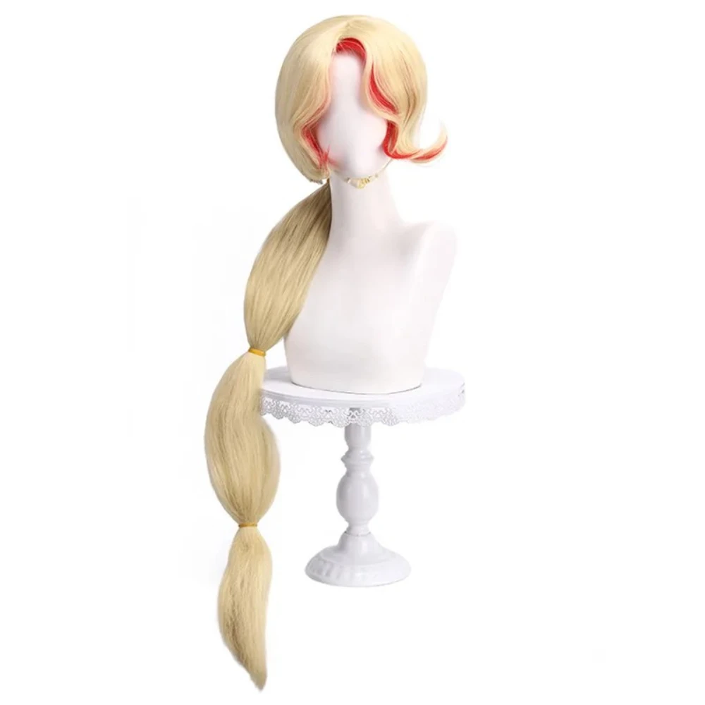 Anime Hazbin Charlie Morningstar Cosplay Wig Adult Women Girls Heat Resistant Synthetic Long Blonde Hair Halloween Costume Prop