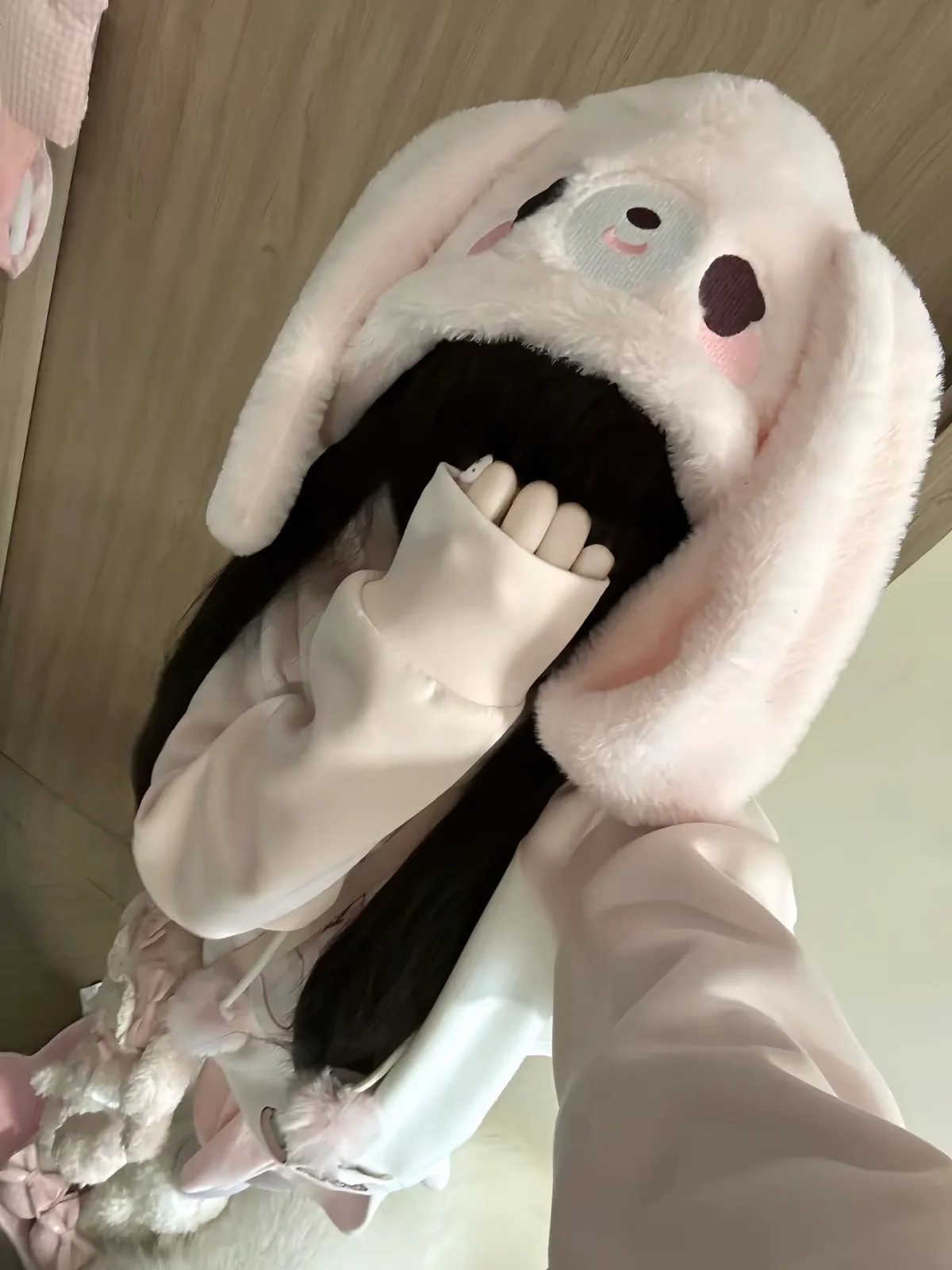 اليابانية Harajuku سترة مطبوعة الجمالية الجرونج بلوزة ثقافة فرعية لطيف Y2k القمم Kawaii طباعة مقنعين معاطف النساء بلوزات #6