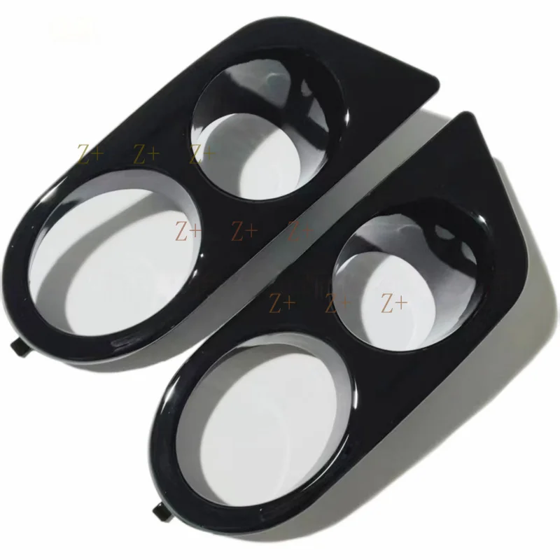 Z+   Gloss Black Front Bumper Fog Light Grille Covers ABS For BMW E46 M3 2001-2006