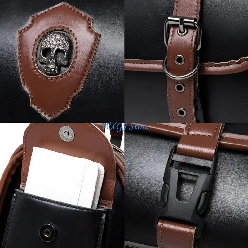 37JE حقيبة تخزين الأمتعة السفر على السروج حقيبة دراجة نارية الملحقات أداة حقيبة ريترو ستايل السرج حقيبة عالمية بولي Side حقيبة #3