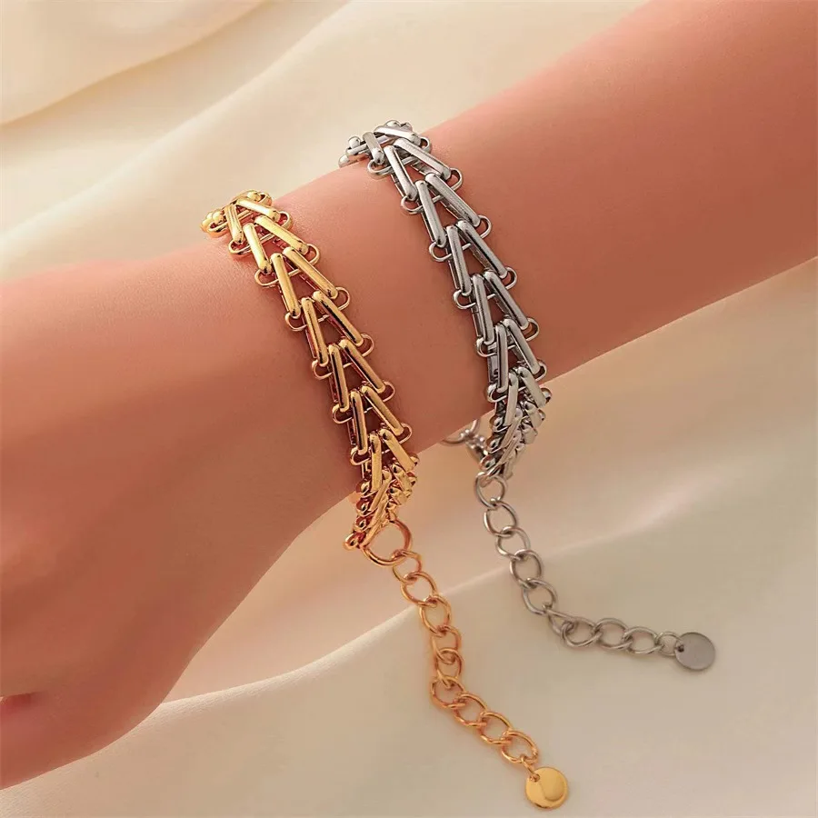 New trending 18K gold Filled Women Men Silver color Chain Bracelets Noble for man Fashion Party wedding Gifts fine Jewelry