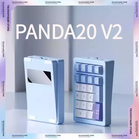 PANDA20 V2 Numeric Keypad Kit CNC Aluminum Alloy Hot-Swap RGB Custom Wireless Tri Mode Digital Mechanical Keyboard PC Accessory