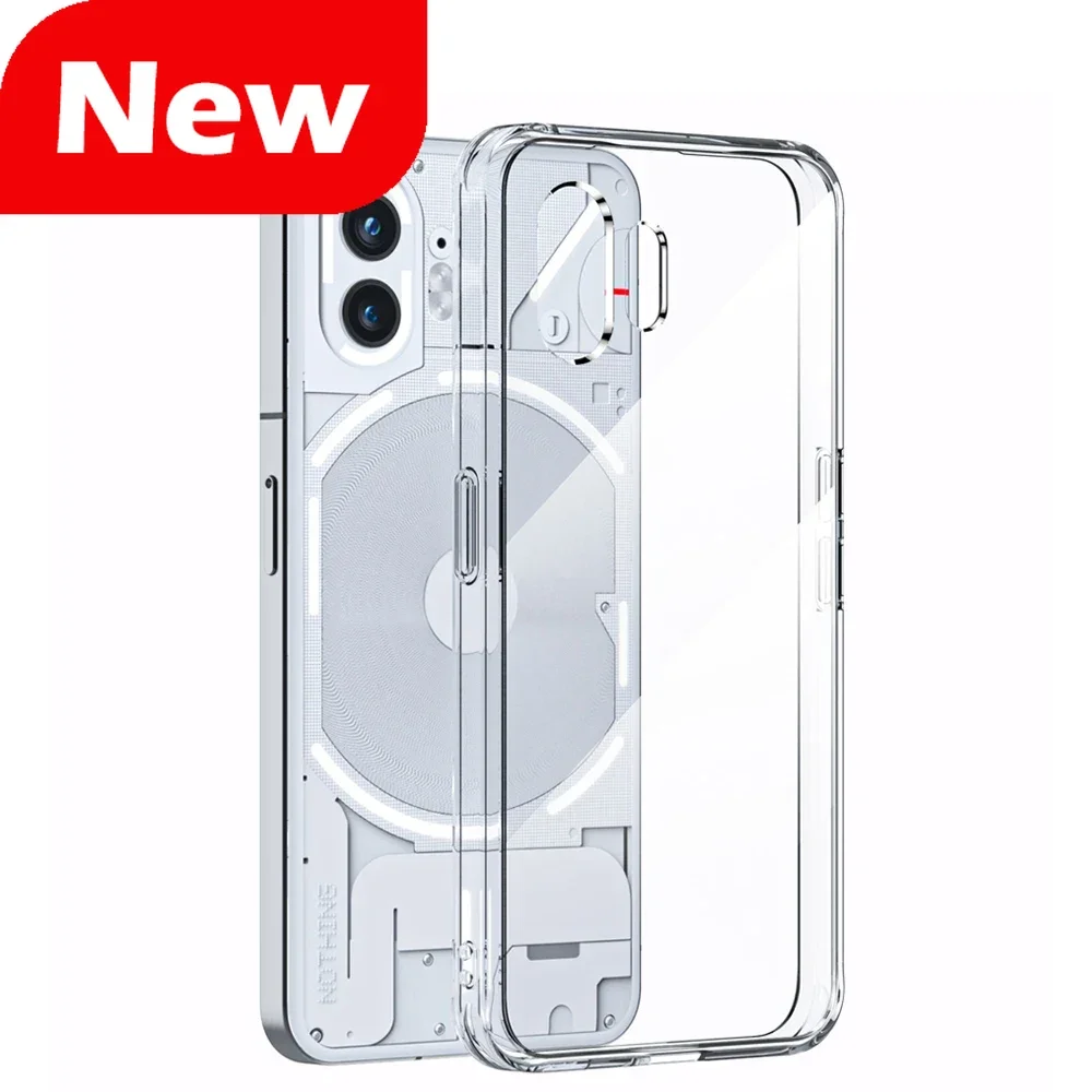 

For Nothing Phone 2 Case Tempered Glass Anti-Fingerprint Transparent Clear Soft TPU Back Phone Covers For Nothing Phone 1 Fundas