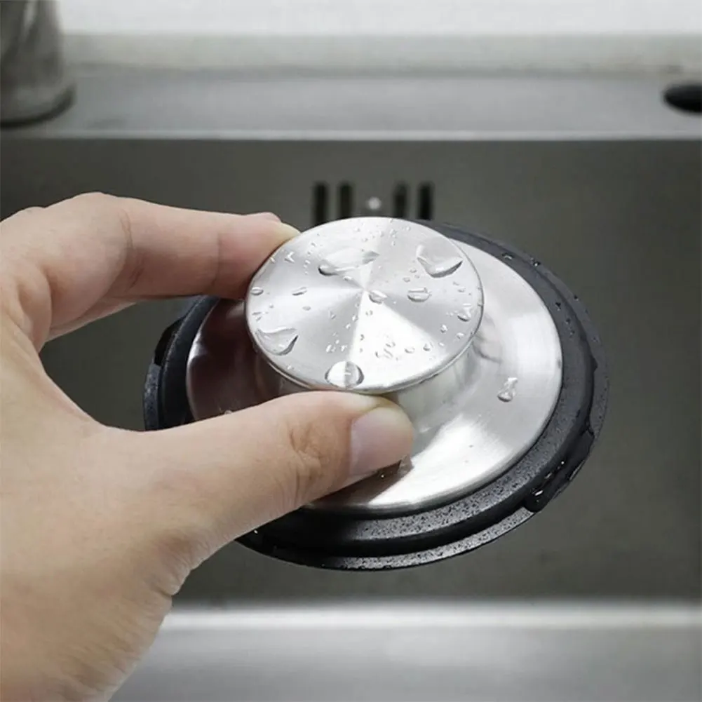 

3.15 Inch Kitchen Sink Drain Stopper Anti-Clogging Garbage Disposal Stopper Stainless Steel Waste Plug Kitchen Accessories