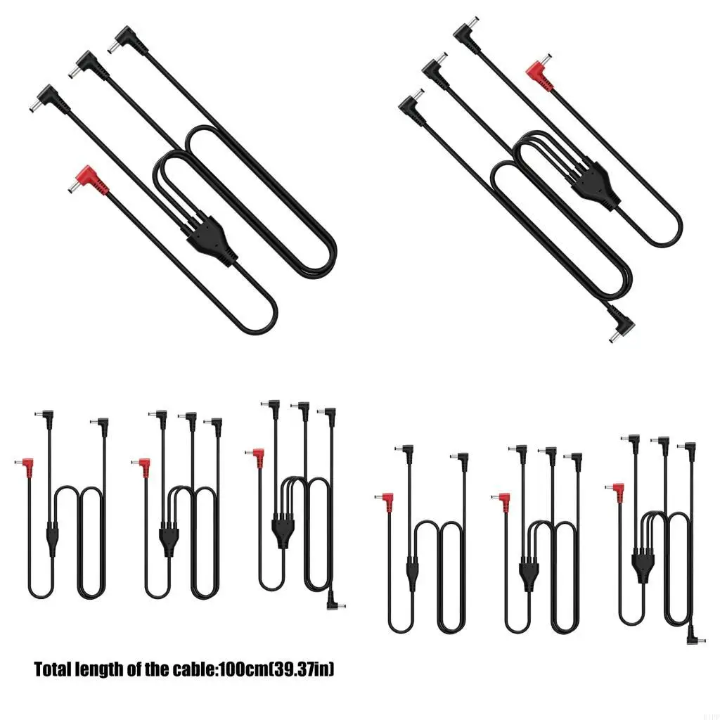 E1PF Air Conditioner Clothing Power Cable 3.8X1.35Mm PVC Splitter Cord for Daily Spare Travel Use at Work