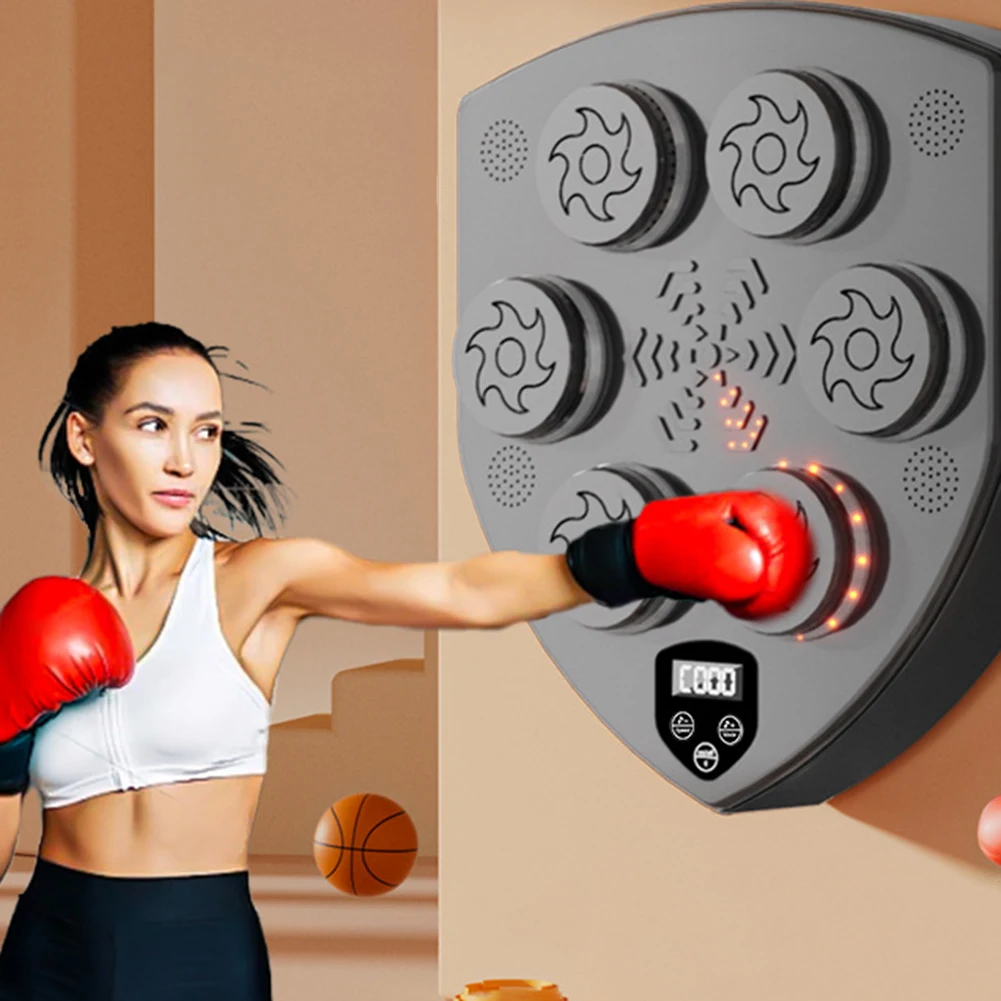 

Smart Music Boxing Machine,Wall Mounted Boxing Game, Intelligent Boxing Target, Boxing Training Punching Equipment for Kids