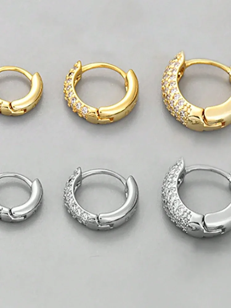 925 Sterling Silber 12 mm-16 mm Halbkreis-Ohrringe für Jahrestag, Geburtstag, Geschenk, Dating, Alltagskleidung, hochwertiger edler Schmuck – Detail 2