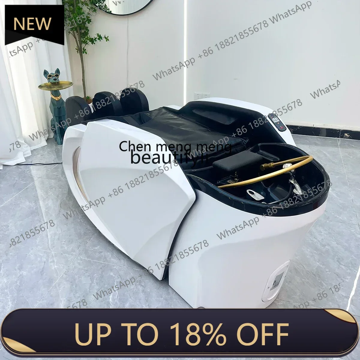 

New arrive Y Intelligent electric massage shampoo bed Barber shop Automatic water circulation fumigation head treatment bed